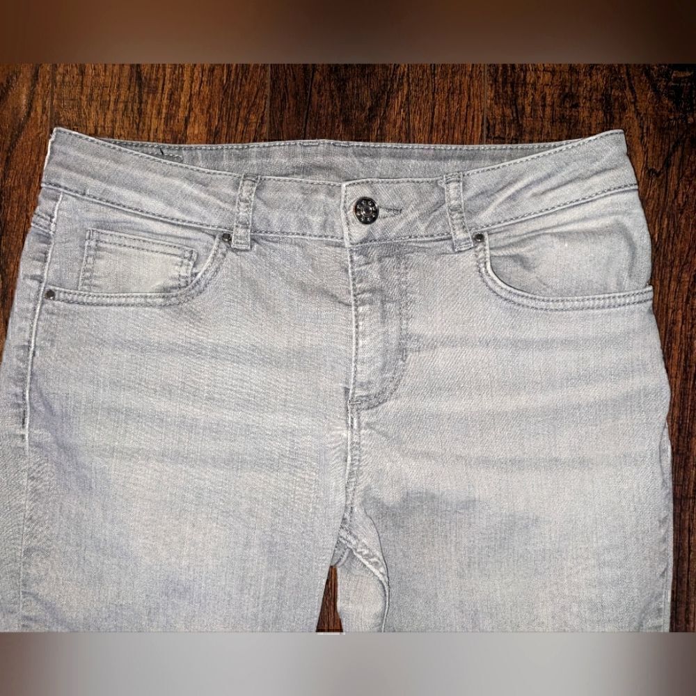 3/$30 EUC Claudie Pierlot 38 Light Grey Stretch Skinny Jeans - Picture 7 of 9